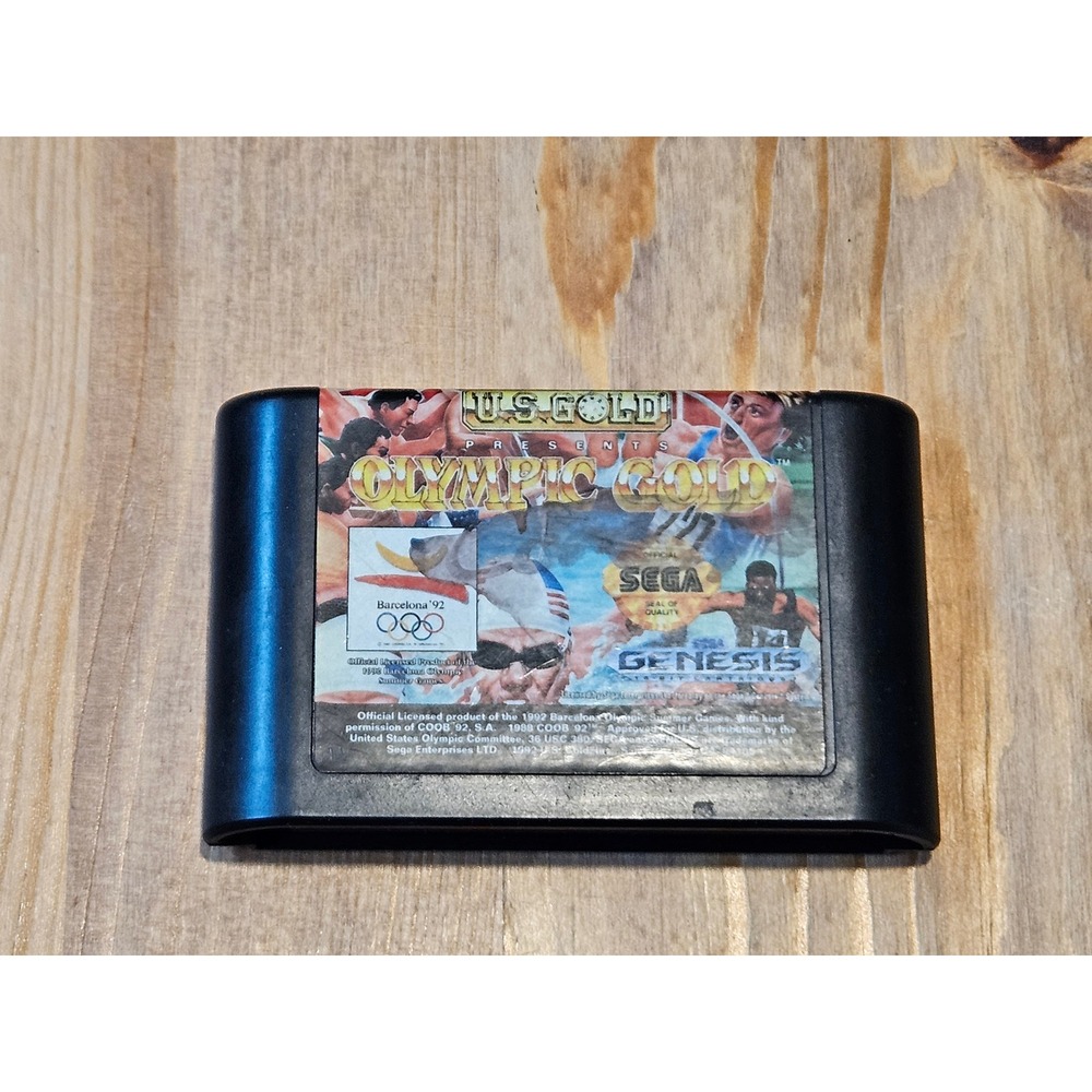 Olympic Gold Barcelona 92 Sega Genesis 1992 US Gold Sports Retro Game Cartridge
